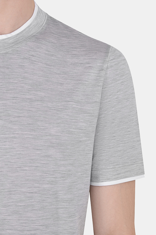 Футболка BRUNELLO  CUCINELLI Серый Мужской MTS467427