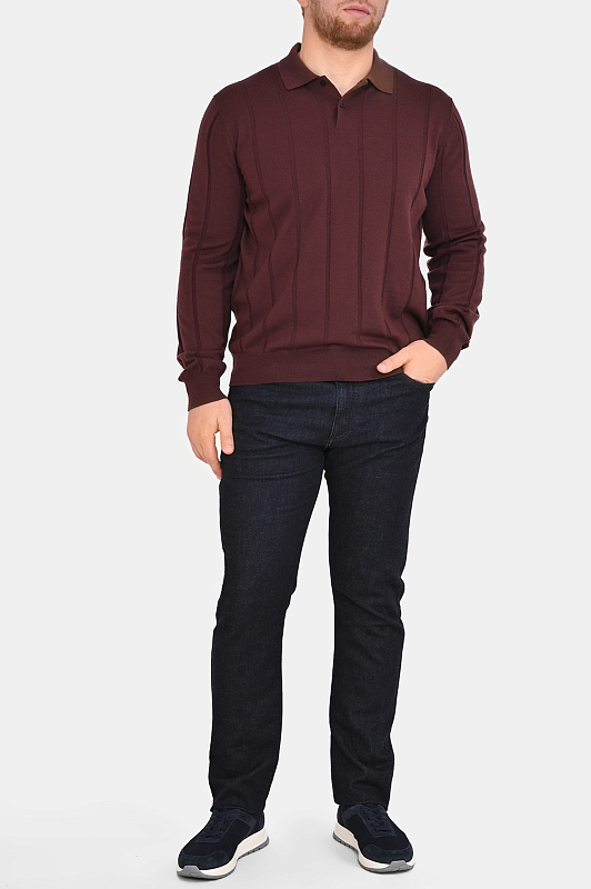 Поло бордовое CANALI Бордовый Мужской MK02483 C1134