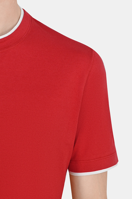 Футболка BRUNELLO  CUCINELLI Красный Мужской MTS797427