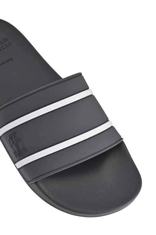 Шлепанцы BRUNELLO  CUCINELLI Серый Мужской MZUPOSR302