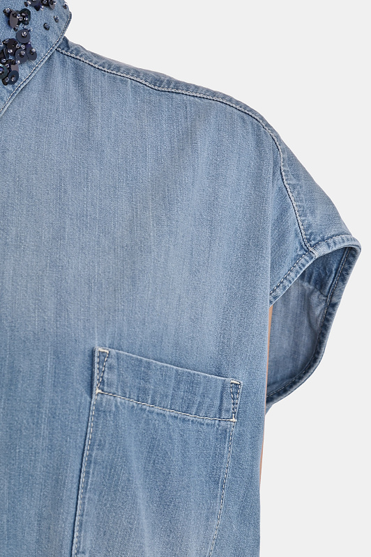 Топ FABIANA FILIPPI  Голубой Женский CAD275F598