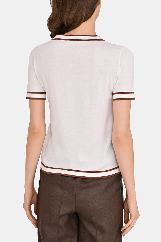 Джемпер KITON Белый Женский D617030