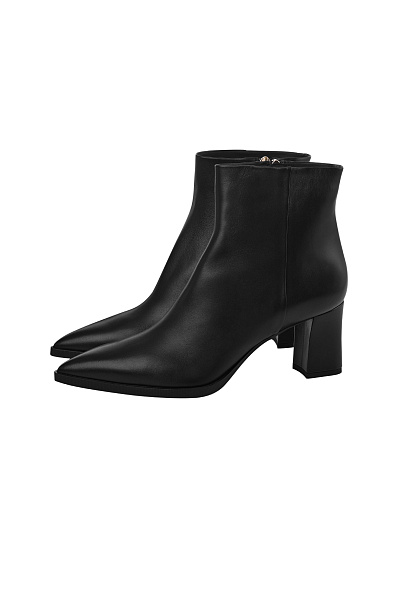 Кожаные ботильоны на каблуке SANTONI Кожаные ботильоны на каблуке SANTONI