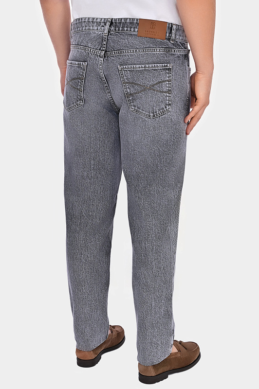 Джинсы BRUNELLO  CUCINELLI Серый Мужской MA095D3210