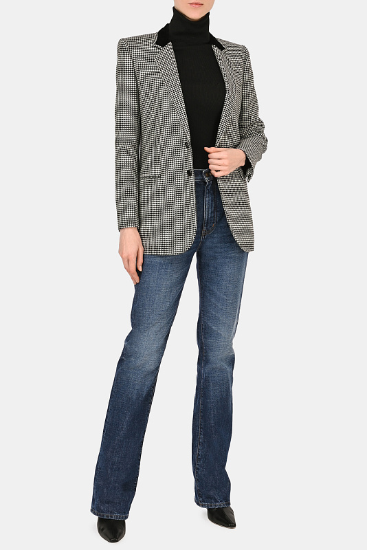 Джинсы SAINT LAURENT  Синий Женский 644332 Y10GA 4156