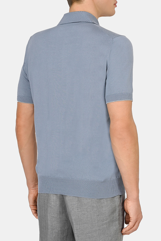 Поло (Джемпер) BRUNELLO  CUCINELLI Голубой Мужской M29800125