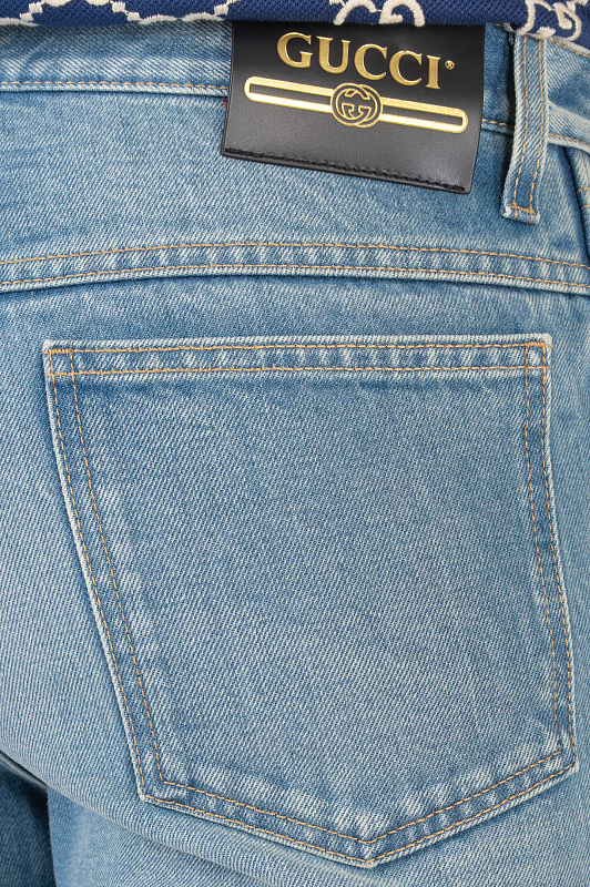 Джинсы GUCCI Голубой Мужской 599944 XDA1B