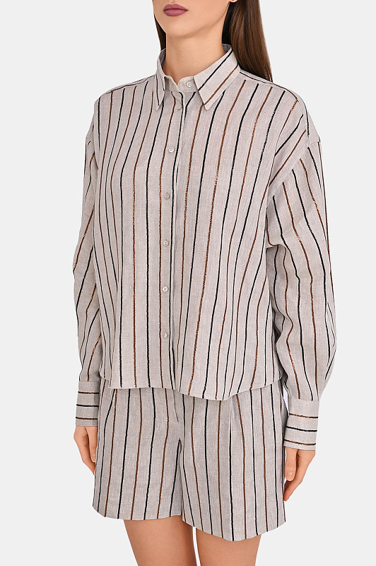 Рубашка BRUNELLO  CUCINELLI Бежевый Женский MM633RF506