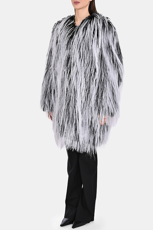 Пальто SPORTMAX Черно-белый Женский ADESSO1234 2522456033600