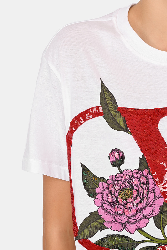 Футболка VALENTINO PAP Белый Женский WB3MG14M6L4