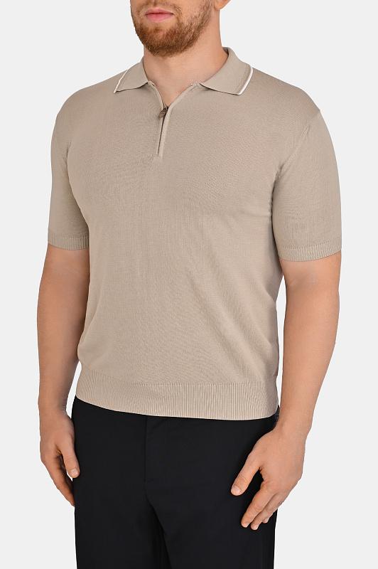 Поло CANALI Бежевый Мужской C1165MK02460 Поло CANALI Бежевый Мужской C1165MK02460