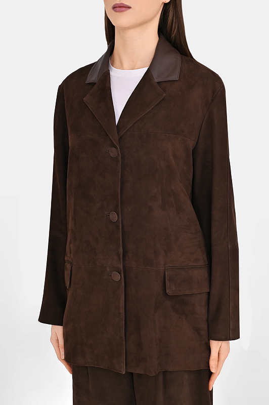 Жакет SIMONETTA  RAVIZZA Темно-коричневый Женский S06JA402S1L1/C