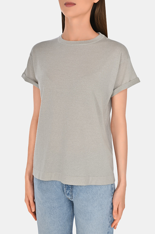 Футболка BRUNELLO  CUCINELLI Светло-бежевый Женский M4181BP189