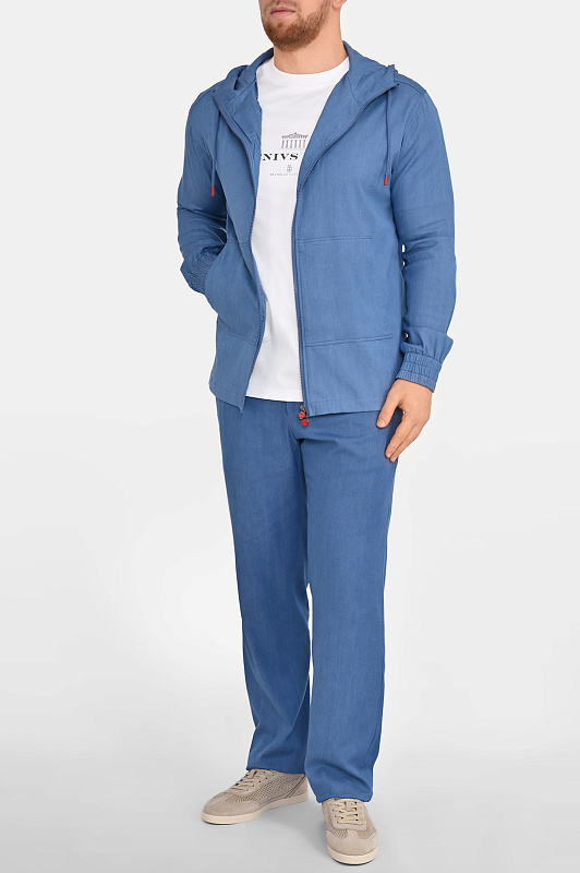 Брюки KITON Голубой Мужской UPN01H0969603