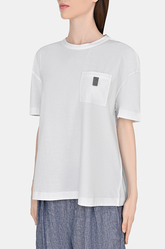 Футболка BRUNELLO  CUCINELLI Белый Женский MPA45BK400