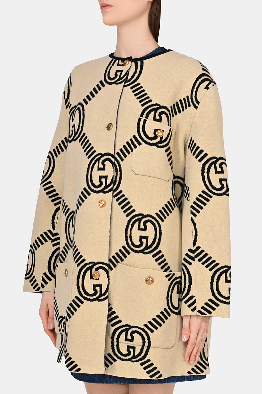 Кардиган GUCCI Молочный Женский 678318 XKB5T