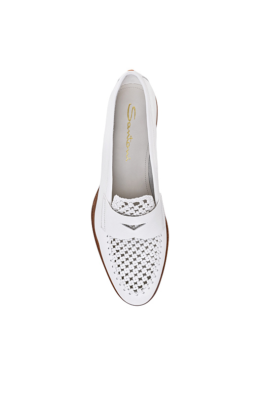 Лоферы SANTONI Белый Женский WUSG72100HAFSYWEI50 Лоферы SANTONI Белый Женский WUSG72100HAFSYWEI50