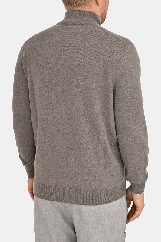 Трикотажный джемпер с молнией BRUNELLO  CUCINELLI Зеленый Мужской M2200124