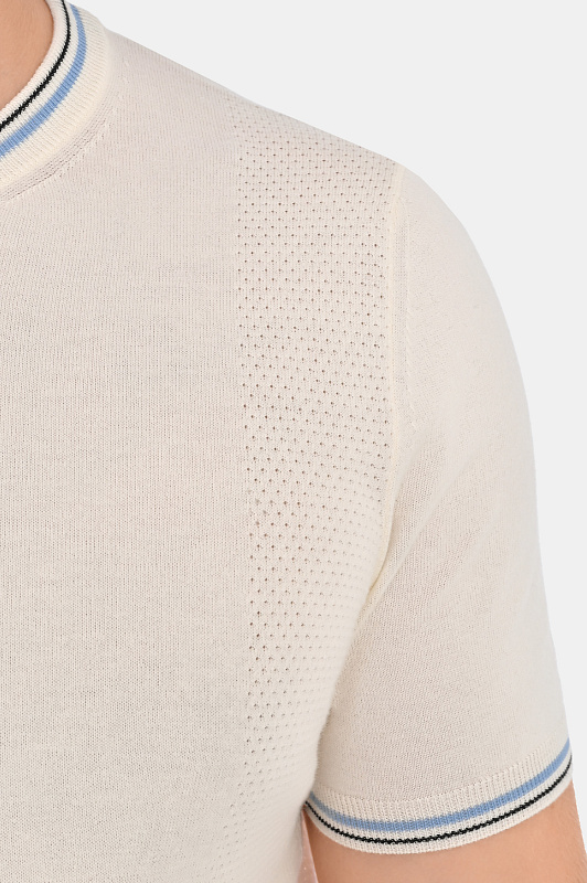 Джемпер из хлопка CANALI Молочный Мужской MK02057 C0719