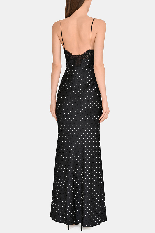 Платье SELF PORTRAIT  Черно-белый Женский RS26176XAB