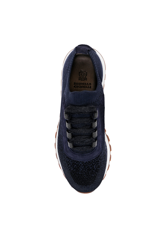 Кроссовки BRUNELLO  CUCINELLI Темно-синий Женский MZ35GBP103