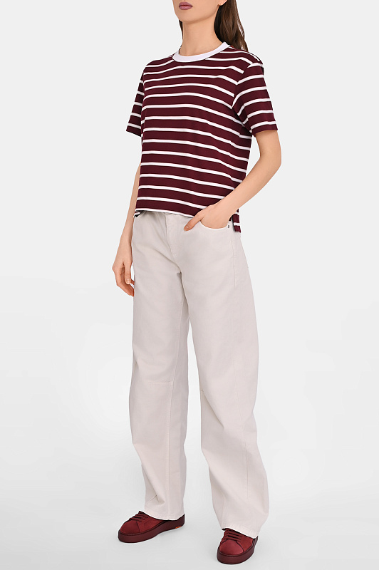 Футболка BRUNELLO  CUCINELLI Бордовый Женский MQ984ES800
