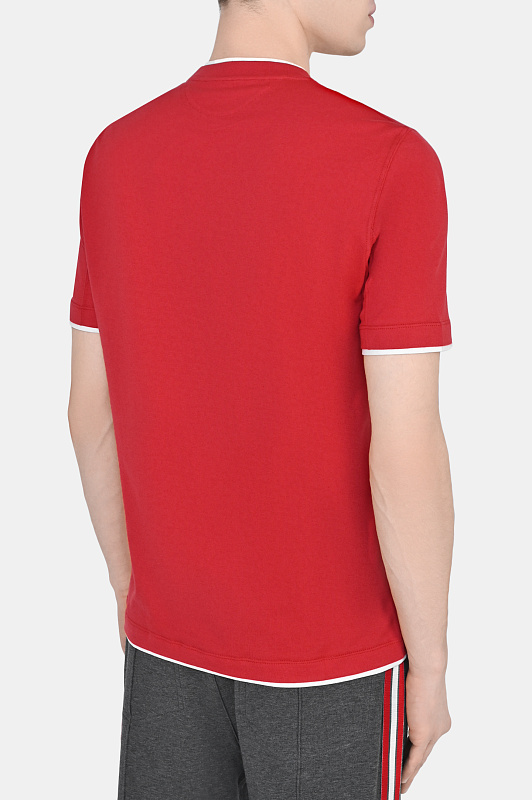 Футболка BRUNELLO  CUCINELLI Красный Мужской MTS797427