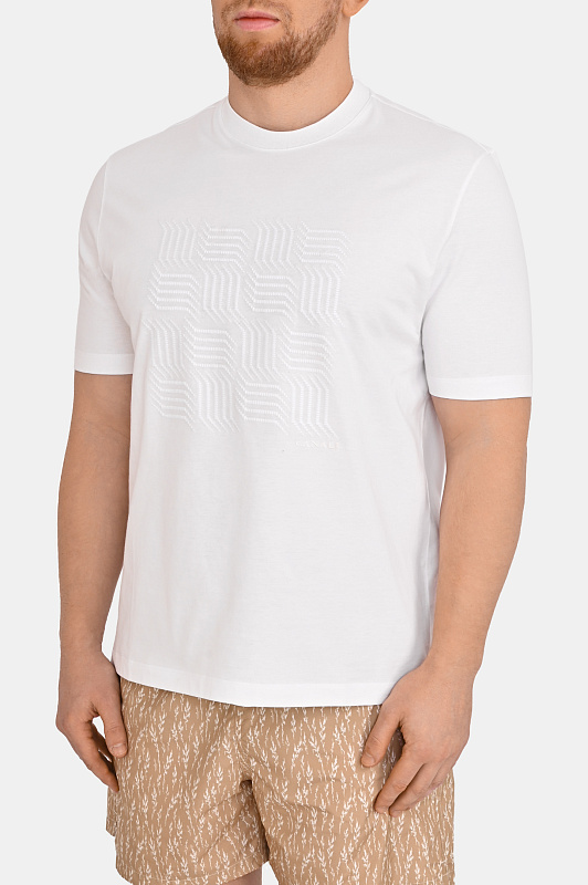 Футболка CANALI Белый Мужской T0943MJ02436