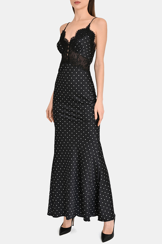 Платье SELF PORTRAIT  Черно-белый Женский RS26176XAB