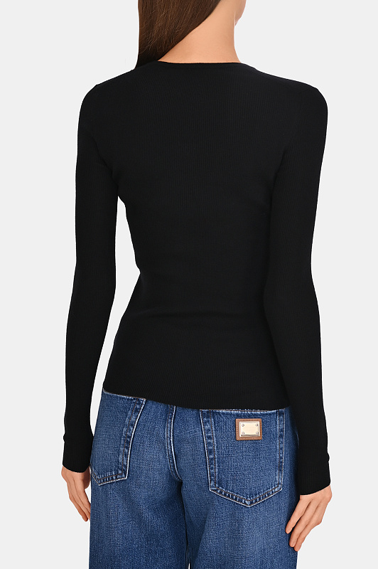 Тонкий кардиган с пуговицами DOLCE & GABBANA  Черный Женский FXVF5T JBW25