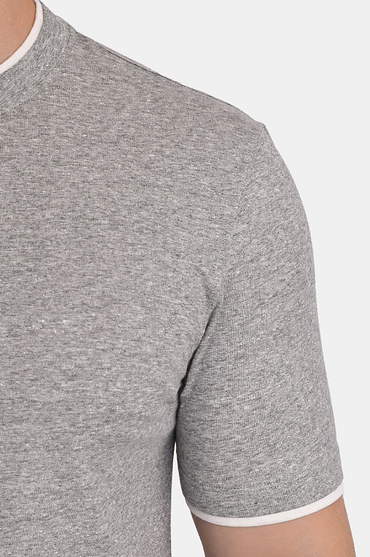 Футболка BRUNELLO  CUCINELLI Серый Мужской MW8357427