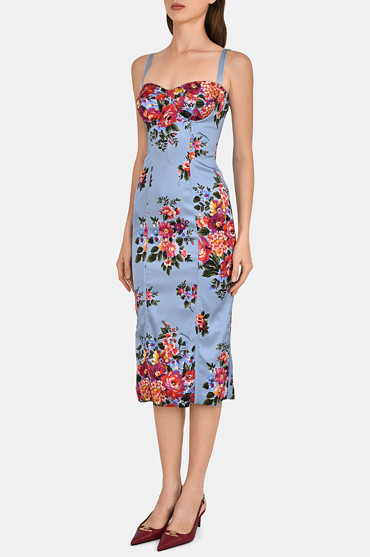 Платье DOLCE & GABBANA  Голубой Женский F60DGTFSICE