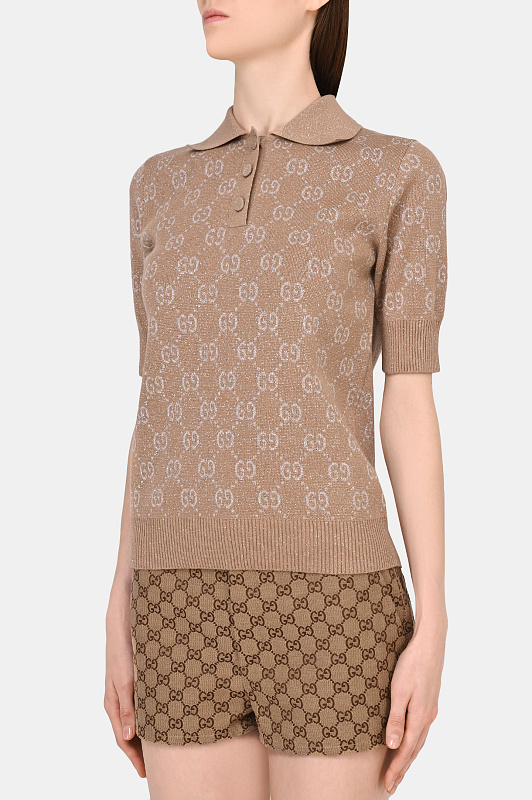 Джемпер (Поло) GUCCI Бежевый Женский 678435 XKB54