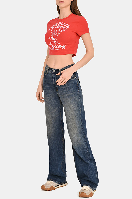 Футболка DOLCE & GABBANA  Красный Женский F8U13Z GDDNF