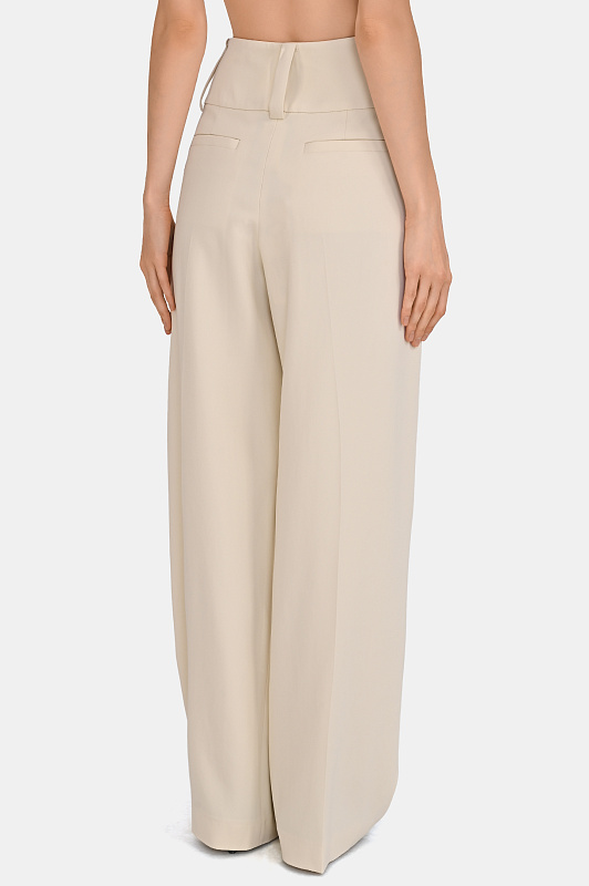 Брюки SPORTMAX Молочный Женский SPSOBLO 2612131073600