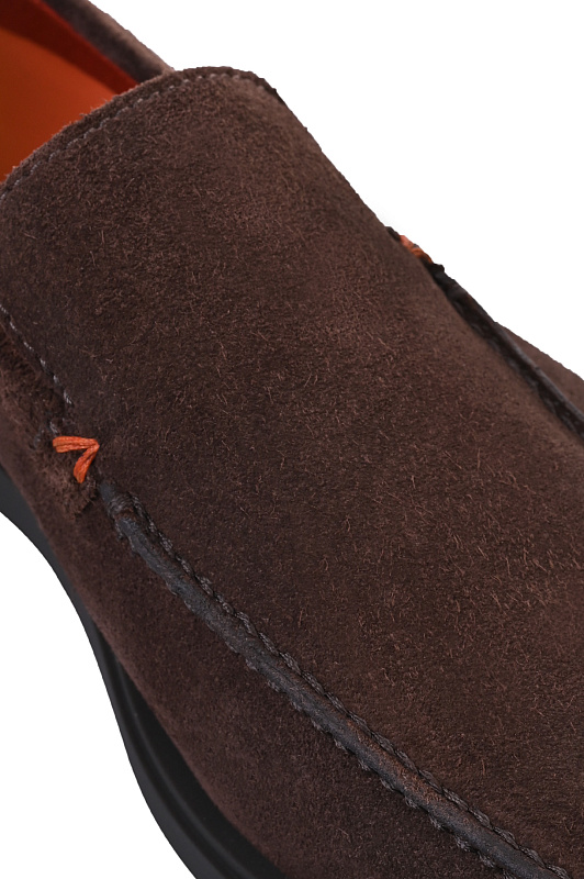 Лоферы SANTONI Темно-коричневый Мужской MGDG17824SMOKSVUT50 Лоферы SANTONI Темно-коричневый Мужской MGDG17824SMOKSVUT50