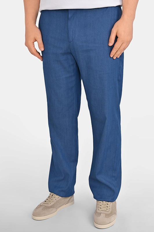 Брюки KITON Голубой Мужской UPN01H0969602