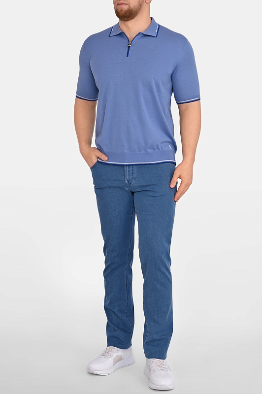 Поло STEFANO RICCI Голубой Мужской K313051P31 F26146