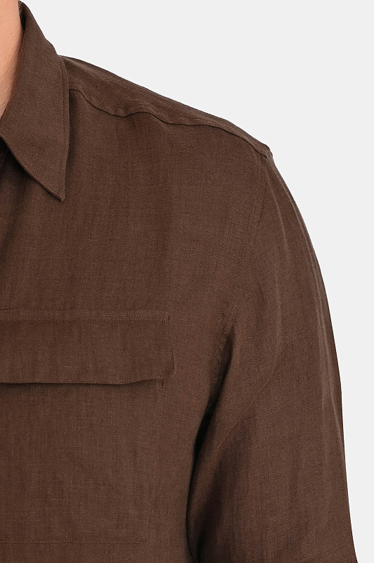 Рубашка KITON Коричневый Мужской UMCBUBAH096901 Рубашка KITON Коричневый Мужской UMCBUBAH096901