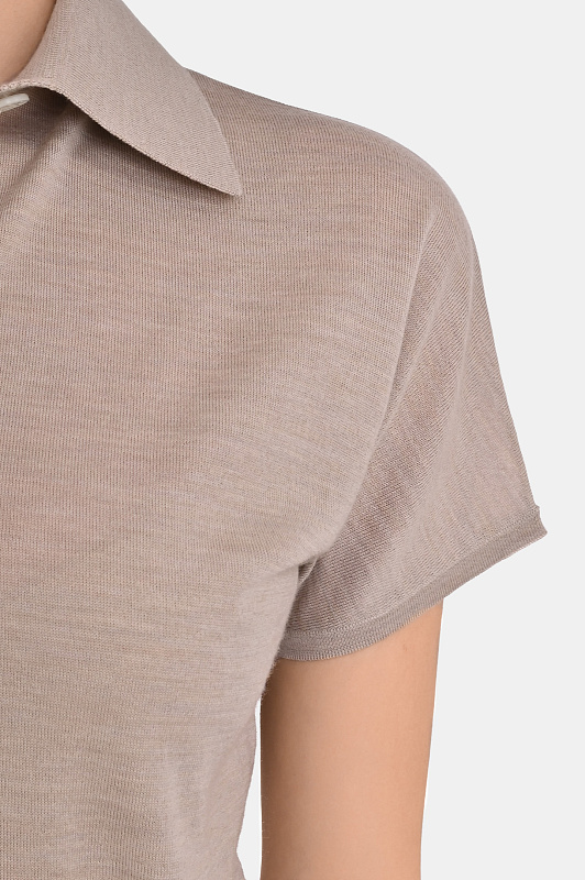 Поло KITON Бежевый Женский D577170