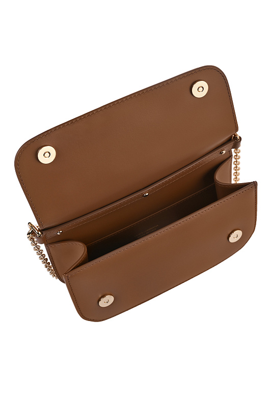 Кожаная сумка с цепочкой DOLCE & GABBANA Коричневый Женский BB7603AW576 Кожаная сумка с цепочкой DOLCE & GABBANA Коричневый Женский BB7603AW576
