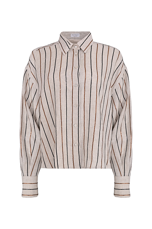 Рубашка BRUNELLO CUCINELLI Бежевый Женский MM633RF506 Рубашка BRUNELLO CUCINELLI Бежевый Женский MM633RF506