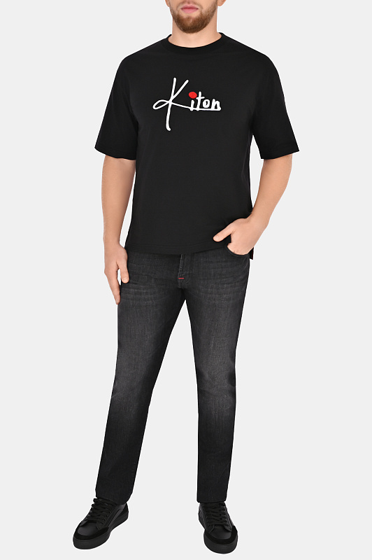 Футболка KITON Черный Мужской UMK03020