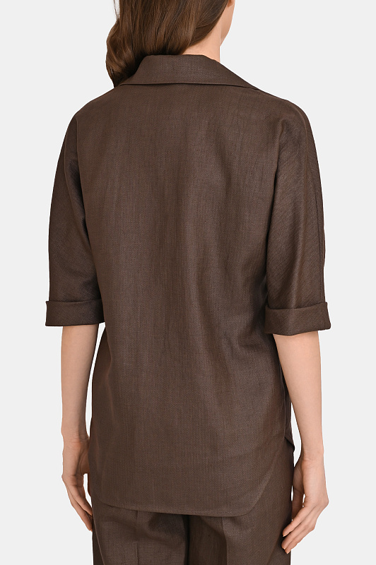 Жакет KITON Темно-коричневый Женский D61406K0987G0