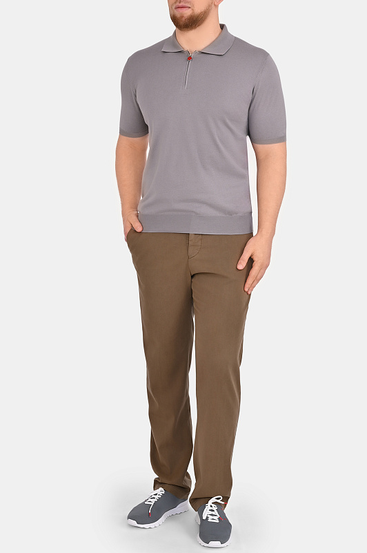 Кроссовки KITON Серый Мужской USSA392N013620