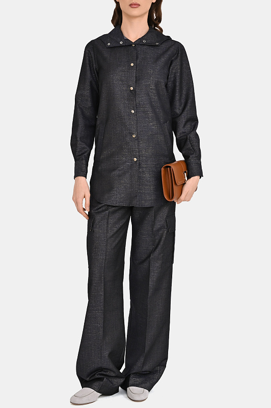Блуза KITON Темно-синий Женский D54435K0901G0