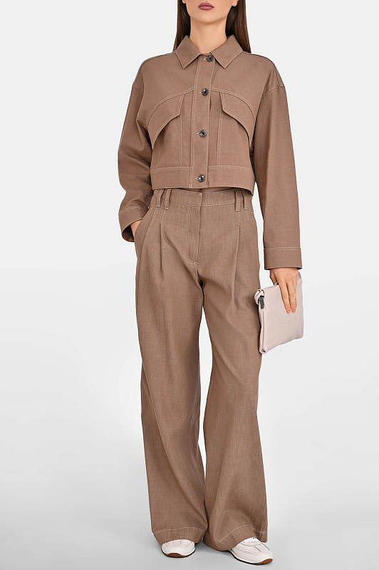 Куртка BRUNELLO  CUCINELLI Коричневый Женский MB1257801