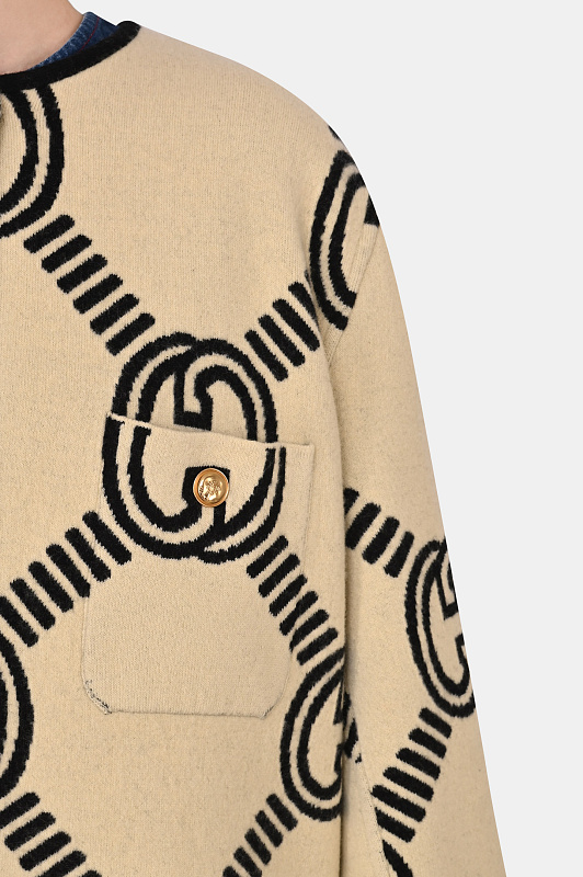 Кардиган GUCCI Молочный Женский 678318 XKB5T