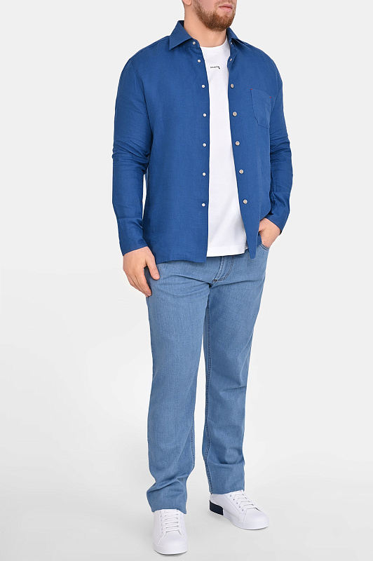 Рубашка KITON Синий Мужской UMCNERHH09690