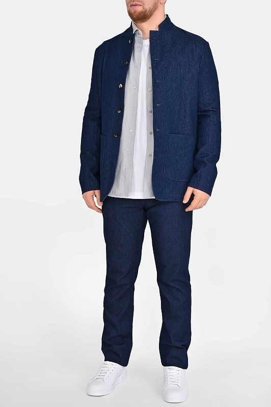 Куртка KITON Темно-синий Мужской UW2331AV0832H02002